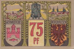 Seriennotgeldschein - 1921_März - Nordhausen-Wernigeroder Eisenbahngesellschaft _ 75 Pfennig -AV-rs.jpg