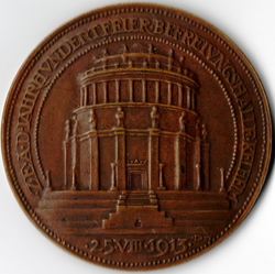 Bronze-Medaille 1913, auf 100 Jahre der Befreiungshalle, 44,99mm, 40,83g (#1638) leichte Patina, vorzüglich Vs..jpg