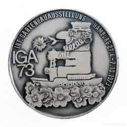 1973 Medaille Internationale Gartenbauausstellung IGA Bronze versilbert Hamburg_01 800x800 150KB.jpg