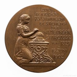 1902 Medaille Bronze Medaille Zum 75 jährigen Bestehen der Hamburger Sparcasse_01 800x800 150KB.jpg