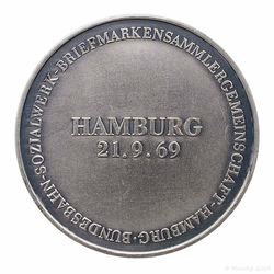 1969 Medaille Bundesbahn Sozialwerk Briefmarkensammlergemeinschaft Hamburg - Eisenbahn Altona - Kiel 1844_02 800x800 150KB.jpg