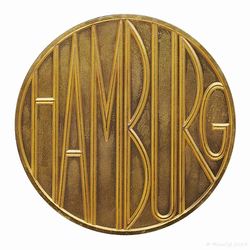 0000 Medaille Bronze vergoldet Stadtansicht HAMBURG mit Wahrzeichen und Schiff_02 800x800 150KB.jpg