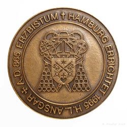 1995 Medaille Bronze einseitig Errichtung Erzbistum Hamburg 800x800 150KB.jpg