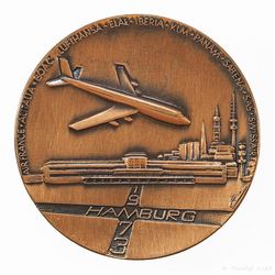 1973 Medaille Flughafen Hamburg Bronze Skyline Türklopfer St. Petri - Stuhlmüller_01 800x800 150KB.jpg