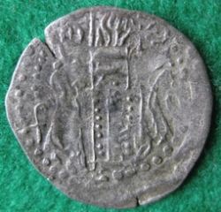 600-700 Hephthaliten in Arachosien,späte Nezak,Drachme,Ghazni,Göbl 225 (2).JPG