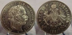 Österreich 20 Franc 1881 - 8 Florin (Originalprägung) - 1200.jpg