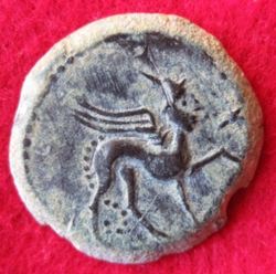 150-100 v.,Castulo, AE-As, , Burg 700 (2).JPG