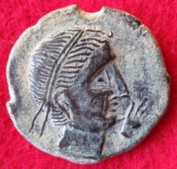 150-100 v.,Castulo, AE-As, , Burg 700 (1).JPG