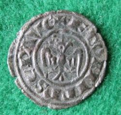 1197-1250 Friedrich II. Denar 1244 Messina, Spahr 130 (2).JPG