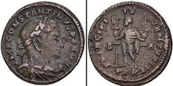 Römisches Kaiserreich Constantinus I. (Augustus 306-337). Geprägt 307-308 in Augusta Treverorum, 1. Offizin. Æ Follis 26 mm, 5,36 g, 7 h. klein.jpg