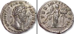Römisches Kaiserreich Marcus Aurelius (Augustus 161-180). Geprägt 166 in Rom. AR Denarius 19,00 mm, 2,96 g, 6 h. klein.jpg