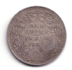 1 Indische Rupie mit Gegenstempel 1885.JPG