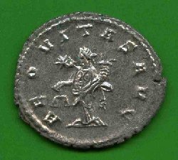 Ant. Gallienus C. 28 (a) Rv. AEQVITAS AVG. Aequitas li. steh. m. Waage u. Füllhorn..jpg