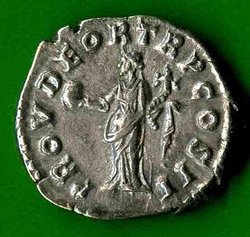 Denar Lucius Verus C. 144 Rv. PROV DEOR TR P COS II. Provid. m. Globus li. stehd..jpg
