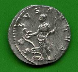 Ant. Trebonianus Gallus C. 121 Rv. SALVS AVGVS. Salus li. vor Schlange st..jpg