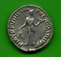 Denar Commodus C. 448 Rv. PM TR P VIIII IMP VI COS IIII PP. Fides re. st..jpg