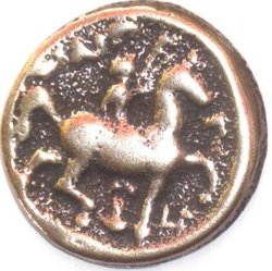 Münze Mit Pferd Und Reiter