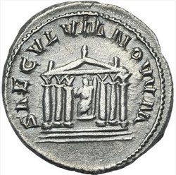 0034 2012 Philippus I. AR-Antoninian Rom Roma im Tempel RV klein.jpg